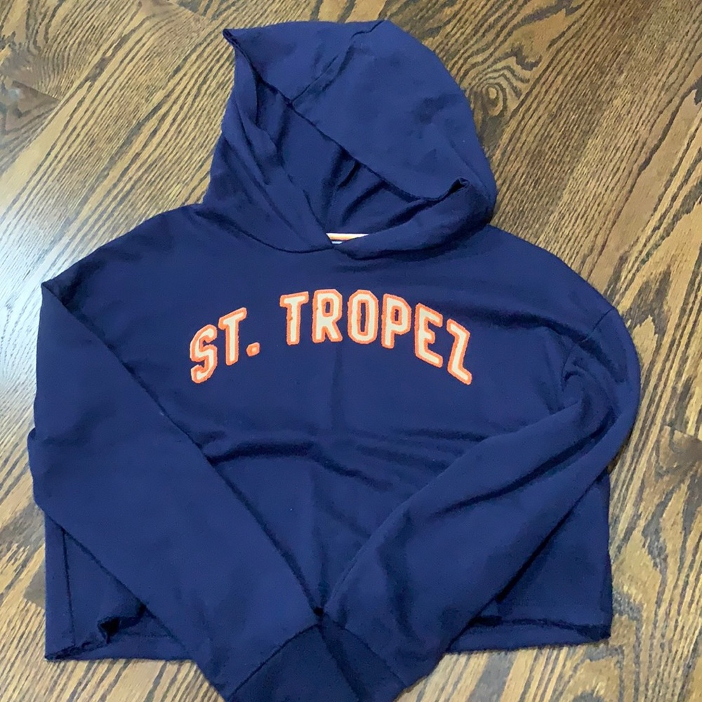 Navy women’s cropped hoodie